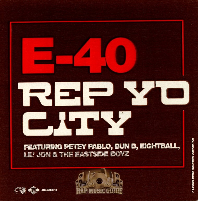 E-40 - Rep Yo City: Single. CD | Rap Music Guide